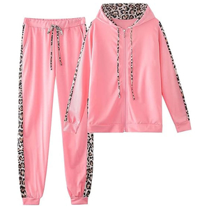 Survêtement personnalisé en gros pour femme, coupe ajustée en molleton bouclette, vêtements de sport personnalisés, jogging en coton épais uni pour femme - Product Image 2