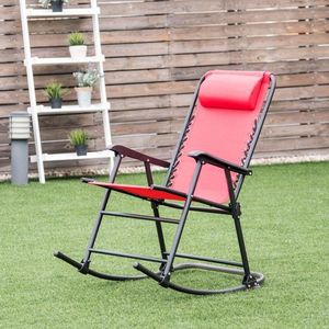 Outdoor Patio <b>Zero</b> <b>Gravity</b> Rocking <b>Chair</b> with Headrest Folding Design for Comfortable Relaxation - Product Image 1