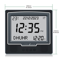 Horloge numérique d'appel à la prière AL FATIHA FAJ-115, avec 5 prières quotidiennes et fonction d'appel à la prière automatique