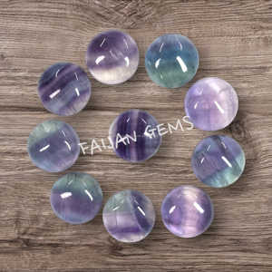 AAA Flourite ronde lisse guérison cristal prix de gros bonne qualité pour bijoux pendentif faisant des pierres précieuses - Product Image 4