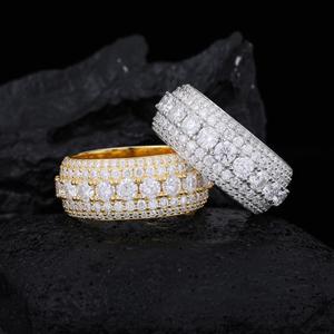 Stylish Moissanite Diamond 925 Sterling Silver Luxury Band <b>Ring</b> With <b>Large</b> Square Center Stone For Jewelry Distributors - Product Image 1