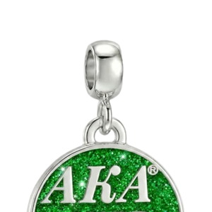   Bracelet pour femme fabriqué en 1990, élégant, couleur vert et argent, bijou à breloques, accessoire de mode pour poignet, inspiré des sororités, qualité supérieure - Product Image 3