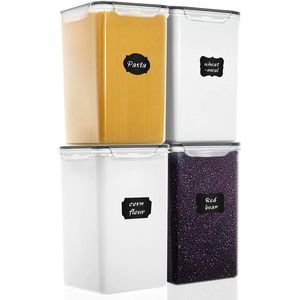 Extra Large 7qt/6.5L/220oz Tall 4-Piece Plastic Airtight <b>Kitchen</b> <b>Pantry</b> Storage Container Food Storage & Container - Product Image 1