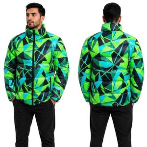 Chaqueta Acolchada para Hombre con Estampado Tie Dye Arcoíris, de Poliéster, Cómoda, Transpirable, Estilo Urbano - Product Image 2