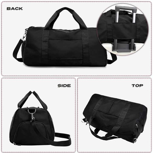 Bolsa Deportiva Huzu Enterprises HE-SB-1100 Roja y Gris de 600D, 30-40L, con Correa para el Hombro y Múltiples Bolsillos para Gimnasio, Fitness y Viajes - Product Image 3