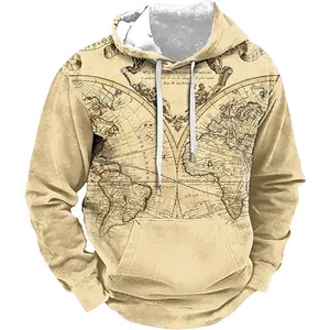 Custom Wholesale Hip Hop Thick Oversized Wonderful Design Heavy Weight Draw String Breathable Graphic Print Hoodie