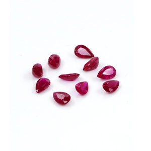 Rubis naturels non traités du Mozambique, formes poire calibrées 3x5mm, pierres précieuses de rubis naturelles facettées en vrac pour la fabrication de bijoux, prêtes à l'emploi - Product Image 6
