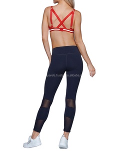 ชุดกีฬาผู้หญิงกางเกงโยคะครอบตัดถุงน่องกีฬาที่กําหนดเองไนลอนโพลีเอสเตอร์เลกกิ้งระบายอากาศ - Product Image 1