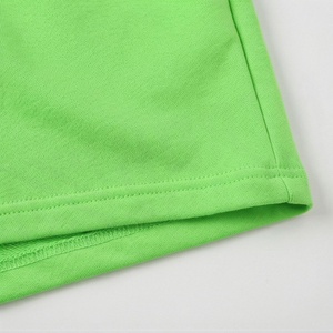 Women's Green 2 Piece <b>Knitted</b> Casual Shorts <b>Set</b> Crew Neck Short Sleeve Top Above Knee Solid Color Breathable Loose Fit Spring - Product Image 6