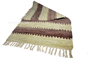 Tapis d'extérieur rectangulaire géométrique en polyester au design élégant, tissé à la machine, lavable, à poils moyens, pour sol ou paillasson - Product Image 3