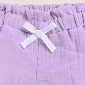 Premium Quality Organic Muslin Lavender Haze Baby Clothing Set Frill Top with Unique Features - Product Image 6