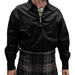 Chemise pour homme de style Renaissance, design gothique à bandes, manches longues, costume médiéval inspiré du guerrier - Product Image 3
