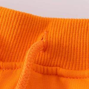 Shorts en coton kaki unisexe avec broderie textile marron, prix de gros pour enfants et bébés garçons - Product Image 5