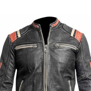 Chaqueta de cuero ligera y moderna para hombre, estilo streetwear, de alta demanda, informal. - Product Image 1