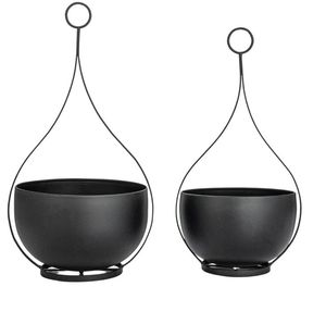 Support de pot suspendu décoratif en fer pour plantes d'intérieur et d'extérieur, balcon, jardin, patio, aménagement paysager domestique - Product Image 2