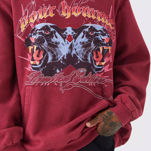 Sudadera con Capucha Roja para Hombre Four Horsemen, Corte Regular, Estilo Urbano, Algodón FRENCH TERRY, Logotipo Frontal Sólido, Bolsillo Cortavientos - Product Image 4