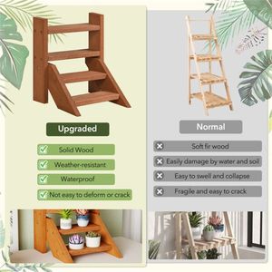 Compact Easy Assembly Wooden Plant <b>Stand</b> for Window Balcony & Desktop Succulent Seedling <b>Pot</b> Rack Flower <b>Pots</b> & Planters - Product Image 5