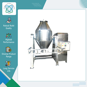 Suministro Directo de Fábrica, Mezcladora de Doble Cono Semiautomática de Primera Calidad con Motor Eléctrico Estándar, Origen India - Product Image 2