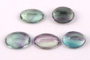 Đá Quý Fluorite Cầu Vồng Chất Lượng Fluorite Hình Bầu Dục Đá Quý Fluorite Tự Nhiên Cắt Hình Bầu Dục Để Làm Trang Sức - Product Image 4