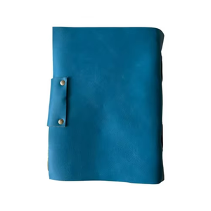 Diario de Cuero Azul Hecho a Mano, Cuaderno de Escritura Vintage de Tapa Blanda, Diario de Hechizos, Planificador de Viajes, Encuadernado con Hilo Cosido, Regalo con Borde Deshilachado - Product Image 3