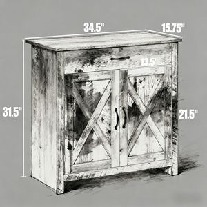 Buffet avec porte coulissante réglable, tiroirs et bar à café, meuble de cuisine - Product Image 2