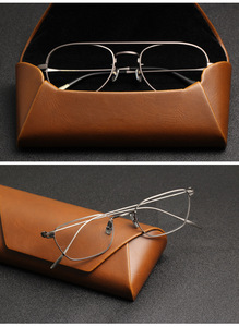 Flip Cover Semi-Hard PU/Fleece <b>Glasses</b> <b>Case</b> - Product Image 5