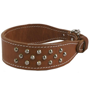 ส่วนบุคคลรูปไข่กว้างหนังปลอกคอสุนัขใน<span class=keywords><strong>2</strong></span>ตัวแปรสีออกแบบด้วยกระดุมเหล็ก<span class=keywords><strong>3</strong></span>แถวและนิกเกิลเสร็จสิ้นลูกกลิ้งหัวเข็มขัด - Product Image 6