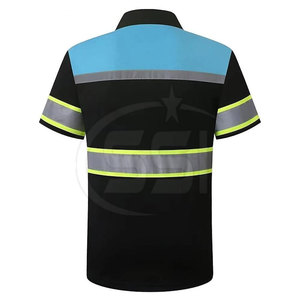Camiseta Polo de Seguridad Reflectante Impermeable de Alta Visibilidad ANSI Clase 2 con Luz LED Intermitente, Colores y Logotipo Personalizados para Trabajo Industrial - Product Image 6