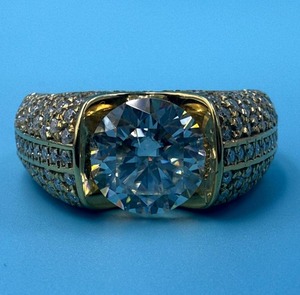 2.50Ct Moissanite <b>Solitaire</b> Engagement <b>Ring</b> 14k Yellow Gold Plated 925 Sterling <b>Silver</b> <b>Ring</b> Round Cut Yellow Diamond <b>Ring</b> - Product Image 1