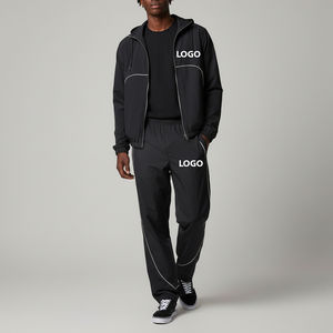 Trajes Deportivos de Invierno de Algodón con Logotipo Personalizado OEM, Chaqueta Cortavientos, Ropa Deportiva Impermeable para Hombre, Trajes Deportivos de 2 Tonos - Product Image 3