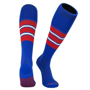 Blue Knee High <b>Compression</b> <b>Socks</b> Breathable Woven Anti-bacterial Spandex/Nylon/Cotton Solid Pattern <b>Running</b> Sports <b>Socks</b> Adults - Product Image 3