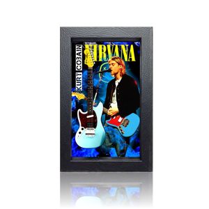 กรอบดนตรี Nirvana ขนาด 7.8 x 5.1 นิ้ว พร้อมกีตาร์และกรอบกล่องกระจกเงา สำหรับของขวัญดนตรีและของที่ระลึก - Product Image 3