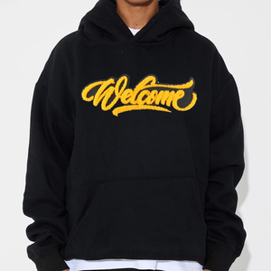เสื้อฮู้ดดี้ปักลายเชนิลล์แบบสั่งทำพิเศษ ผ้าฝ้ายฟลีซ 100% ทรงโอเวอร์ไซส์ ระบายอากาศได้ดี สไตล์สตรีทแวร์สำหรับผู้ชาย น้ำหนัก 300 กรัม เหมาะสำหรับฤดูใบไม้ผลิ - Product Image 5