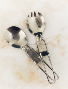 Juego de cubiertos de plata de acero inoxidable portátil con cuchara, tenedor, cuchillo para mantequilla, cubiertos niquelados para uso doméstico y en la cocina - Product Image 4