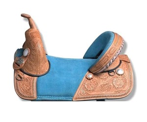 TI101OA069 Customized Western English Genuine Premium Leather <b>Treeless</b> Horse <b>Saddle</b> Stainless Steel Hardware for Riding - Product Image 3