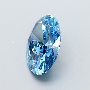 Diamant ovale bleu vif fantaisie de 1,71 carat, cultivé en laboratoire, certifié IGI, VS1, polissage excellent, pierre précieuse synthétique CVD pour bijoux fins - Product Image 3