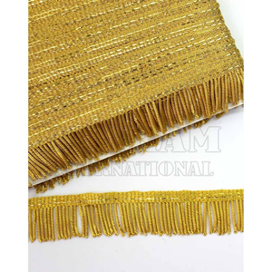 Ribete de Flecos de Oro de Primera Calidad |   Flecos de alambre metálico personalizados para pancartas, banderas, uniformes y vestimentas eclesiásticas - Product Image 3