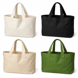 Sacs d'épicerie réutilisables Cotton Field - Sacs de courses robustes, pliables, en toile avec sangles et poignées - Product Image 1