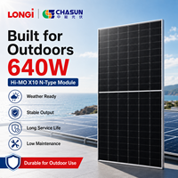 Panneaux solaires Tier 1 Longi 640-670W Hi-MO X10 N-Type à demi-cellules, module PV à 24,8% d'efficacité, garantie 25 ans, pour la maison