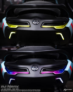 Luz Trasera para Motocicleta AJLIGHT DESIGN RGB LED de Cuatro Lentes AJNMAX-BTL para Yamaha NMAX V3, Fabricada en Taiwán, Sistema de Iluminación de 12 Meses - Product Image 4