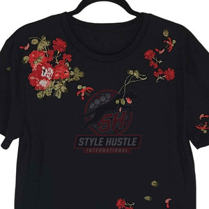 T-shirts brodés confortables et respirants en promotion en ligne – T-shirts brodés style streetwear - Product Image 5