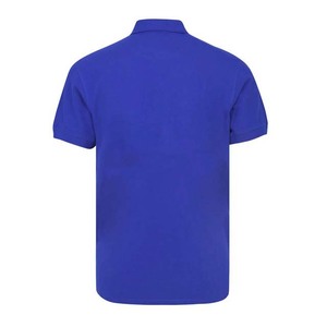 เสื้อโปโลชายขายส่ง แห้งเร็ว ไม่ยับ ผ้าคอตตอนพิมพ์ลาย ไซส์ใหญ่ สีน้ำเงิน - Product Image 2