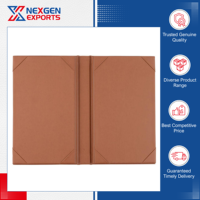 Porte-menu de restaurant en cuir PU de haute qualité, pliable en trois, avec logo personnalisé, par un revendeur de premier plan – Nexgen Exports