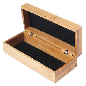 Étui à lunettes rectangulaire en bambou naturel et boîte de rangement pour lunettes, étui de voyage rigide pour table, personnalisation OEM ODM - Product Image 1
