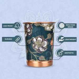 ชุดแก้วน้ำทองแดงลายดอกไม้ Bloom Vine ของขวัญสุดพิเศษ ดีไซน์เนอร์ลายพฤกษศาสตร์ ภาชนะสำหรับดื่มคุณภาพพรีเมียม ใช้ซ้ำได้ คอลเลคชั่นสำหรับโต๊ะอาหาร เหมาะสำหรับเป็นของขวัญองค์กร - Product Image 3