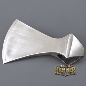 Tête de hache viking polie forgée à la main, lame large et courbée, objet historique médiéval de collection - Product Image 3