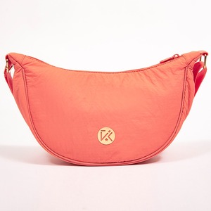 Sac bandoulière léger en forme de boulette orange pâle, sac à bandoulière réglable de couleur unie - Product Image 1