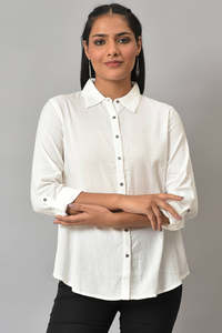 Camiseta Corta Casual de Mujer, Tejida, 100% Algodón, Antiencogimiento, Cuello Alto, Manga Media, Corte Holgado, Estampado por Transferencia Térmica - Product Image 3