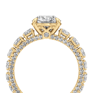 Anillo de Diamantes con Corte Redondo y Ovalado, con Garras Compartidas, Estilo Eternidad Completa - Product Image 4