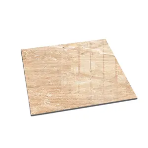 600X600 Soluble Salt Beige Polished Rectified Porcelain Ivory Color Tile For Floor and Wall From India